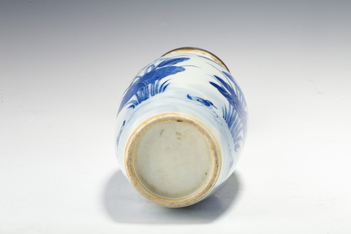 古玩陶瓷清晚·青花滿池嬌紋瓶真品鑒賞圖