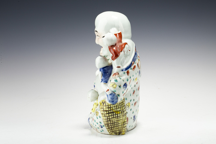 古玩陶瓷民國(guó)·粉彩五子登科彌勒佛坐像拍賣,當(dāng)前價(jià)格4536元