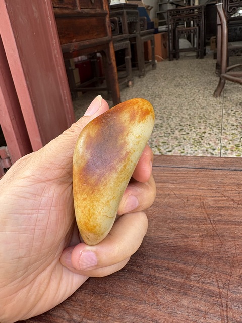 古玩玉器天然和田玉原石真品鑒賞圖