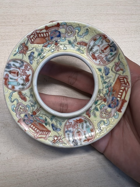古玩陶瓷清晚期 粉彩蓋碗真品鑒賞圖
