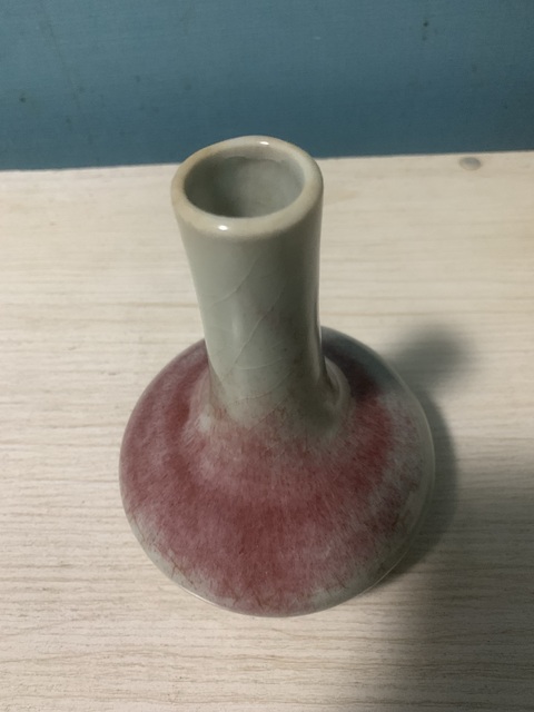 古玩陶瓷郎紅釉荸薺瓶拍賣，當前價格13800元