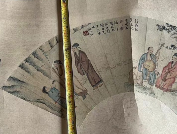 古玩字畫鼓罷瑤琴策杖真品鑒賞圖