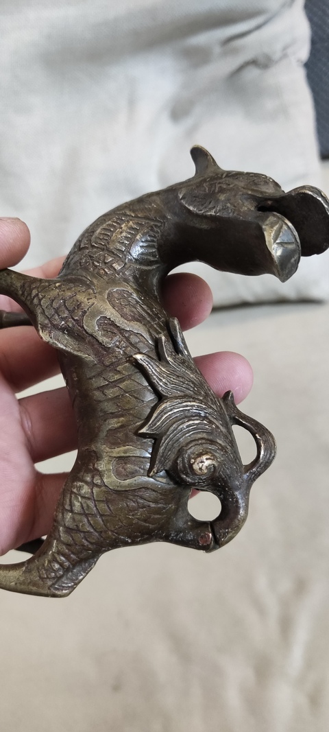 古玩銅器銅瑞獸真品鑒賞圖