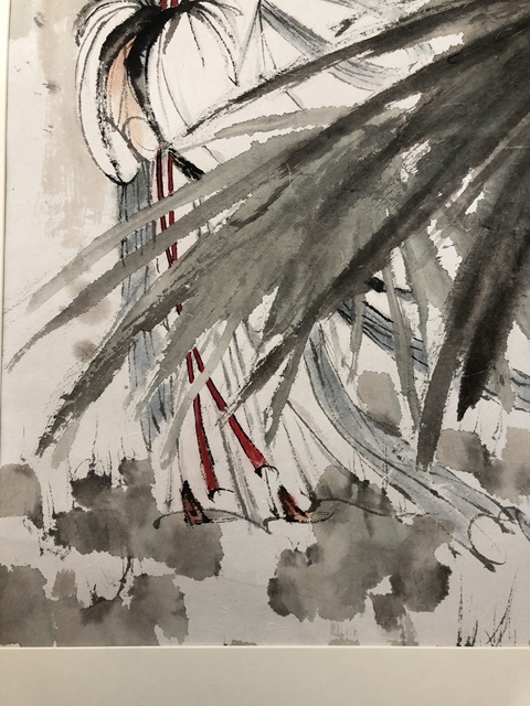 古玩字畫傅抱石款仕女圖真品鑒賞圖