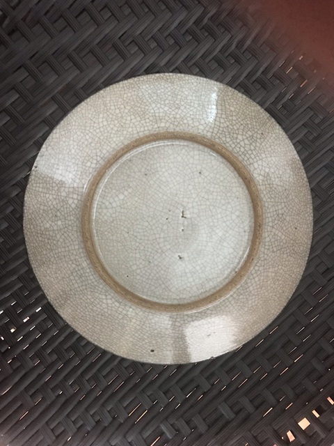 古玩陶瓷哥釉地青花盤真品鑒賞圖