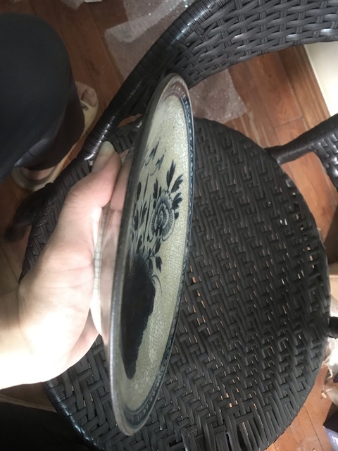 古玩陶瓷哥釉地青花盤真品鑒賞圖