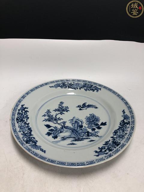 古玩陶瓷29 公分 康雍·青花錦雞牡丹紋折沿盤拍賣，當前價格1988元