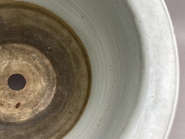 古玩陶瓷清晚五彩洞石花鳥紋超大花盆真品鑒賞圖