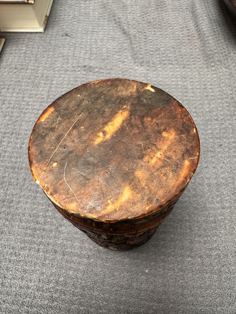 古玩玉器漢白玉雕“筆筒”真品鑒賞圖