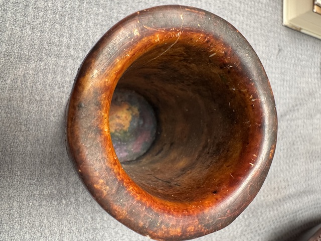 古玩玉器漢白玉雕“筆筒”真品鑒賞圖