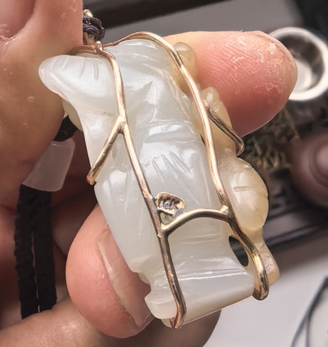 古玩玉器和田玉雕“童子”拍賣，當前價格6800元