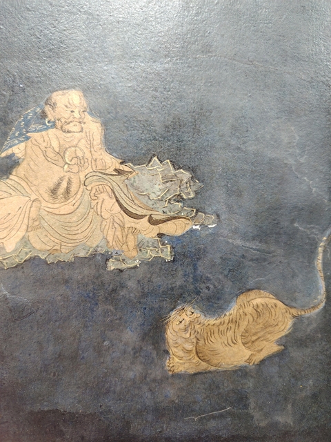古玩字畫伏虎圖真品鑒賞圖