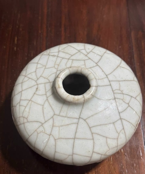 古玩陶瓷哥釉水注真品鑒賞圖