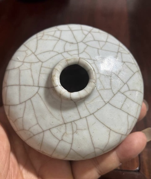 古玩陶瓷哥釉水注真品鑒賞圖