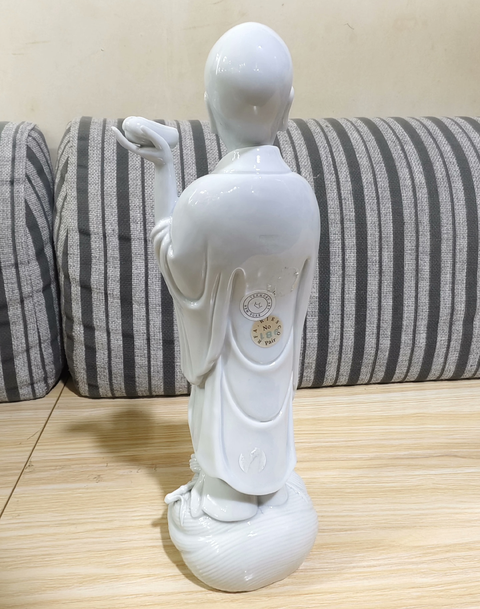 古玩陶瓷德化白瓷達(dá)摩造像真品鑒賞圖