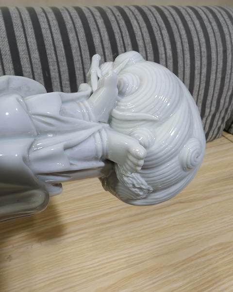 古玩陶瓷德化白瓷達(dá)摩造像真品鑒賞圖