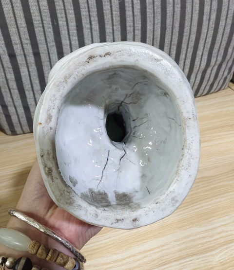 古玩陶瓷德化白瓷達(dá)摩造像真品鑒賞圖