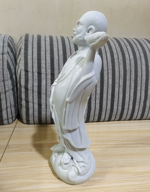 古玩陶瓷德化白瓷達(dá)摩造像真品鑒賞圖