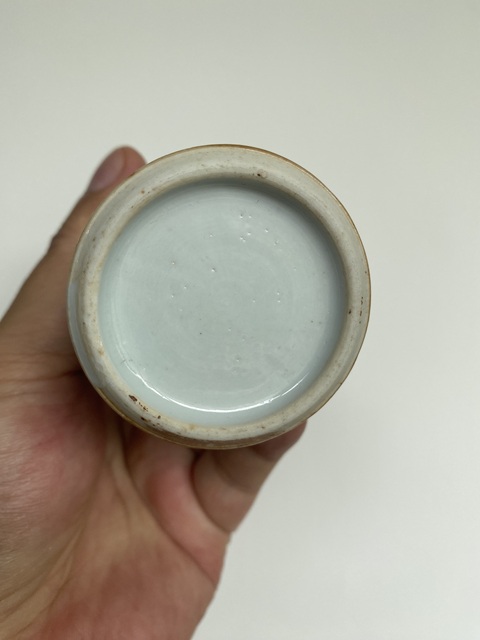 古玩陶瓷清雍正 粉彩花鳥紋花觚真品鑒賞圖