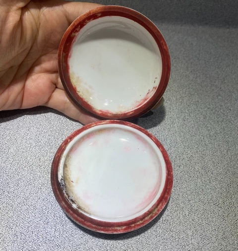 古玩陶瓷印泥盒真品鑒賞圖