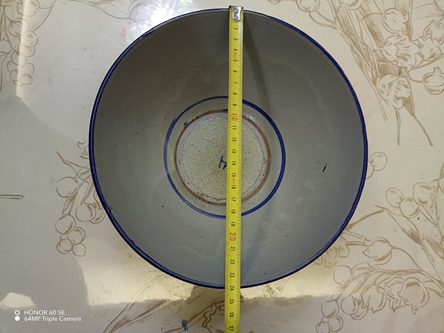 古玩陶瓷大雞圖青花碗真品鑒賞圖