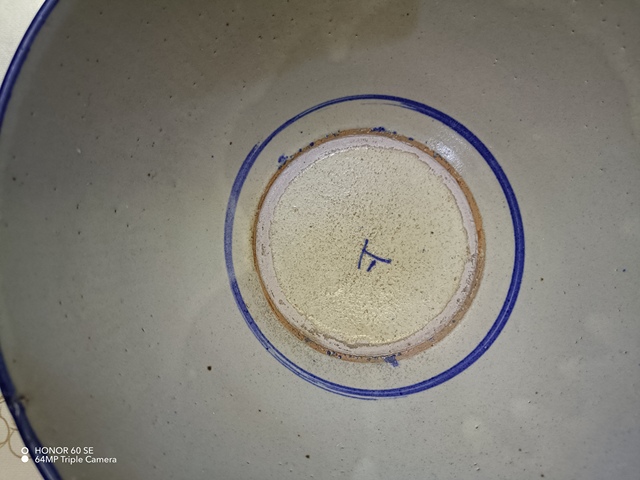 古玩陶瓷大雞圖青花碗真品鑒賞圖