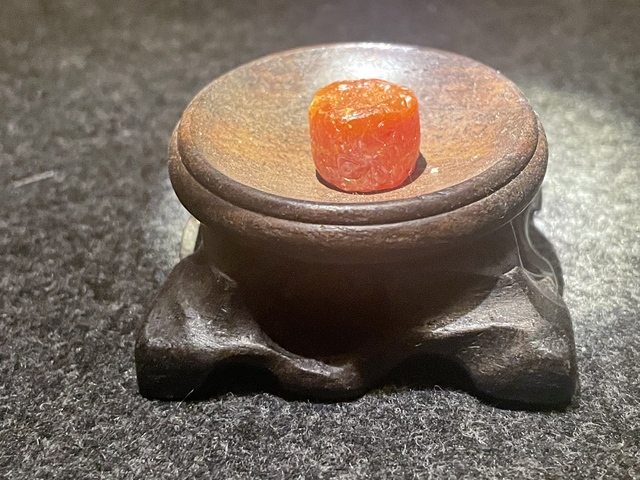 古玩玉器瑪瑙珠真品鑒賞圖