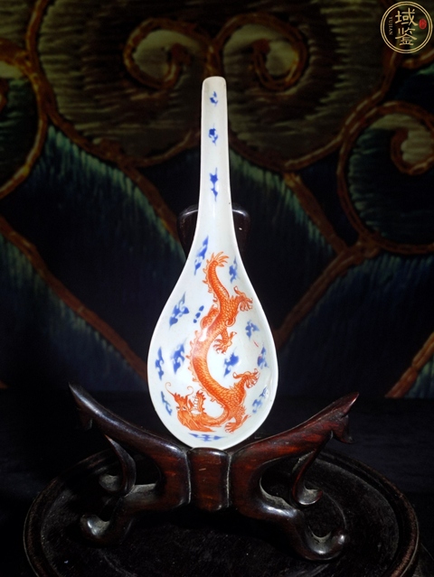 古玩陶瓷龍紋湯勺真品鑒賞圖