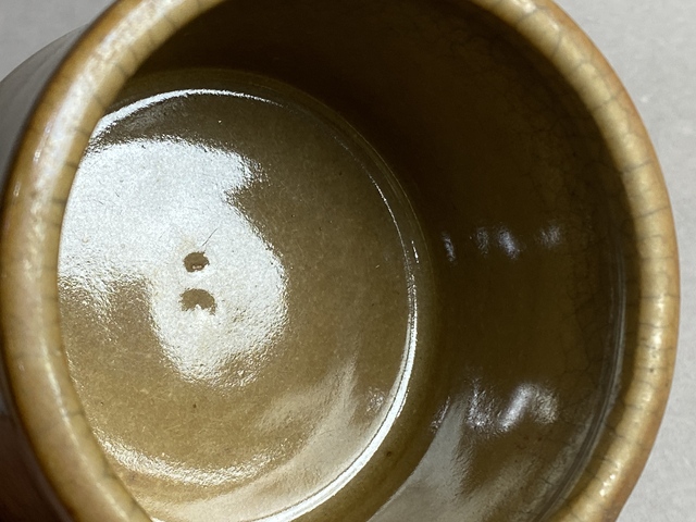 古玩陶瓷鱔魚黃哥釉三足爐真品鑒賞圖