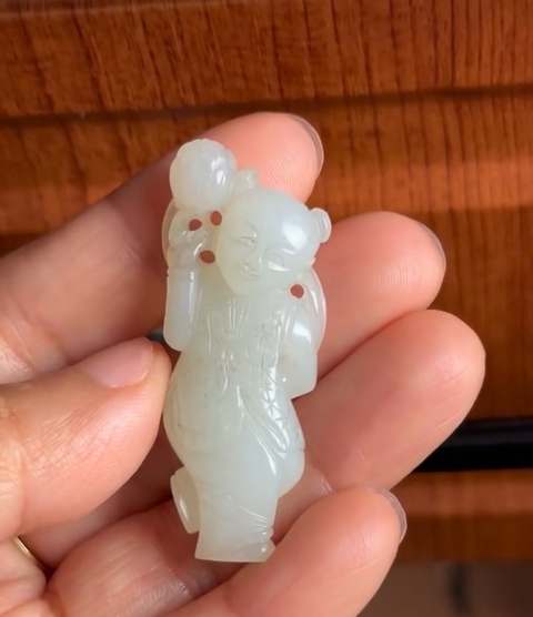 古玩玉器和田玉雕“童子”真品鑒賞圖