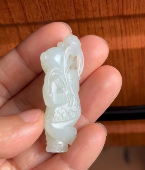 古玩玉器和田玉雕“童子”真品鑒賞圖