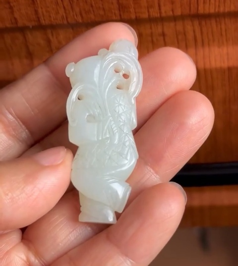 古玩玉器和田玉雕“童子”真品鑒賞圖