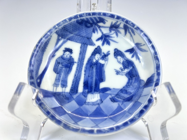 古玩陶瓷清康熙·青花二喬圖碟拍賣，當前價格99元