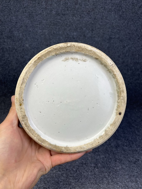 古玩陶瓷豆青青花博古花卉紋大瓶拍賣,當前價格3888元