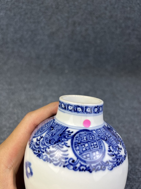 古玩陶瓷青花山水人物故事紋雞腿瓶拍賣,當前價格2388元
