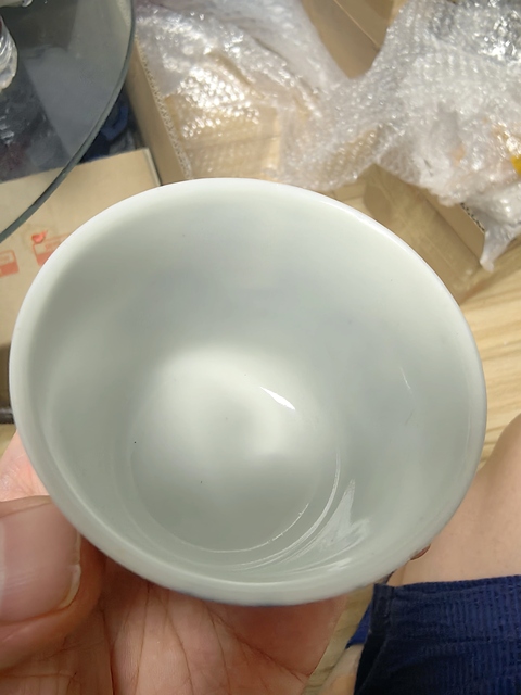 古玩陶瓷青花人物故事紋杯真品鑒賞圖