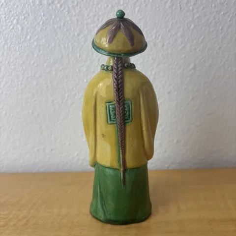 古玩陶瓷素三彩滿大人造像真品鑒賞圖