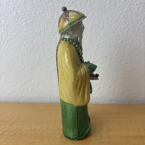 古玩陶瓷素三彩滿大人造像真品鑒賞圖