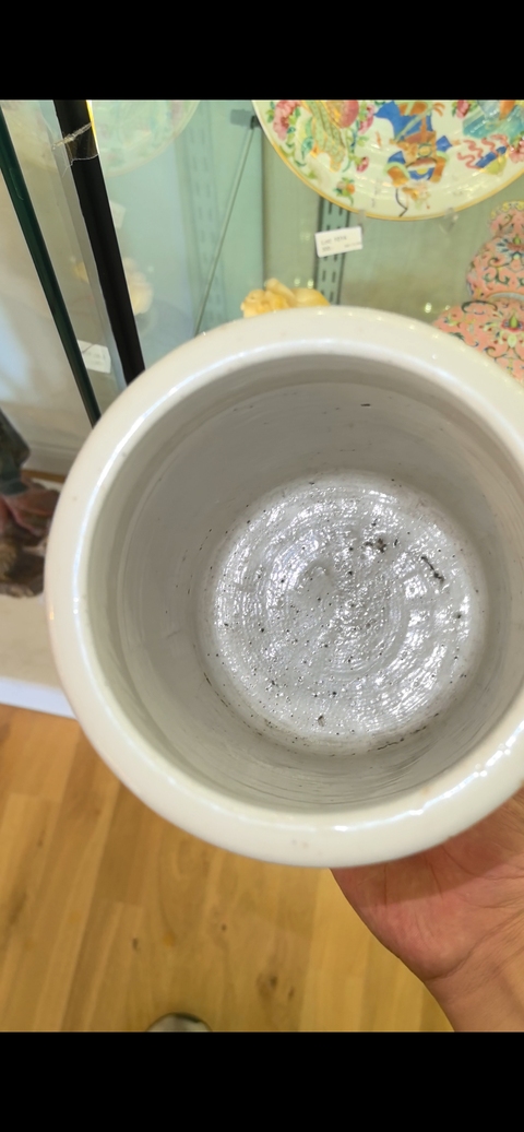 古玩陶瓷人物紋青花筆筒真品鑒賞圖