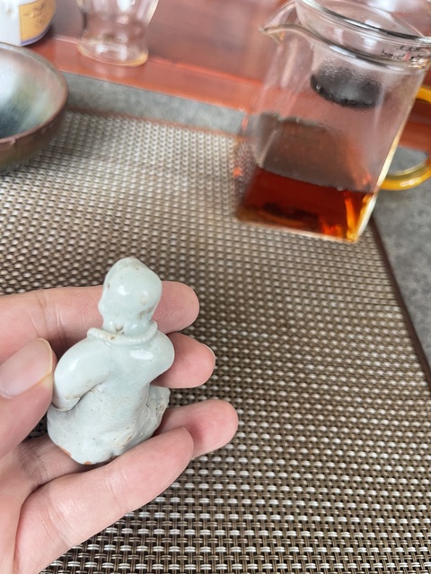 古玩陶瓷青白釉瓷塑真品鑒賞圖