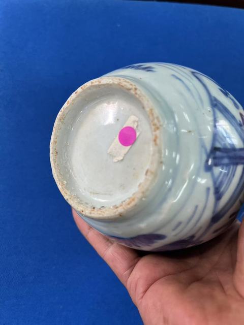 古玩陶瓷青花愛鵝圖蓋罐真品鑒賞圖