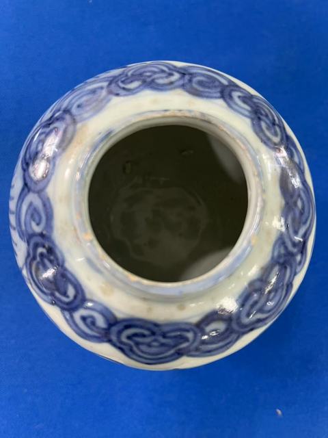 古玩陶瓷青花愛鵝圖蓋罐真品鑒賞圖