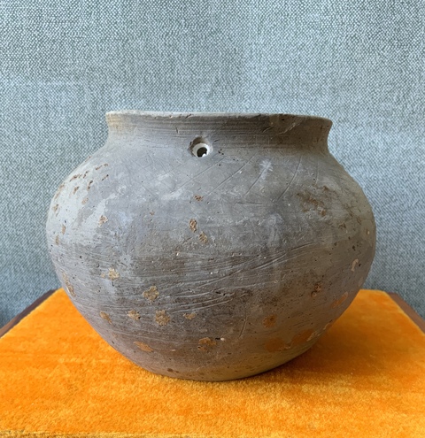 古玩陶瓷灰陶罐真品鑒賞圖