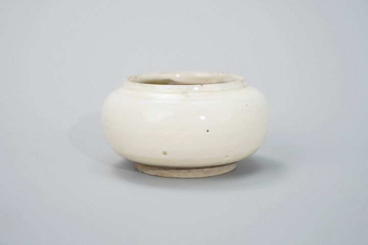 古玩陶瓷磁州窯白釉茶入真品鑒賞圖