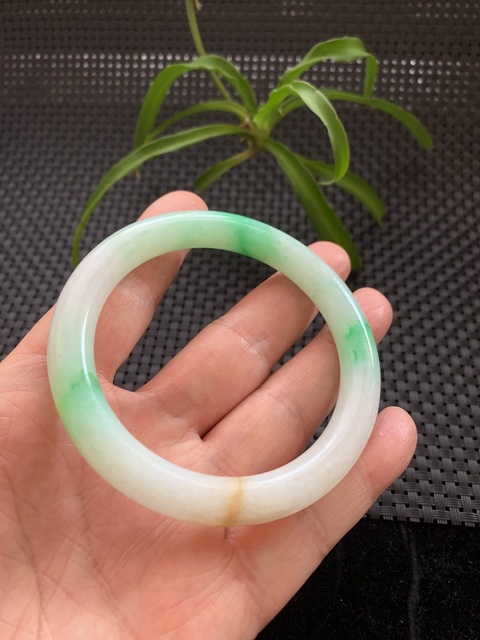 古玩玉器清代天然翡翠手鐲拍賣，當前價格66000元