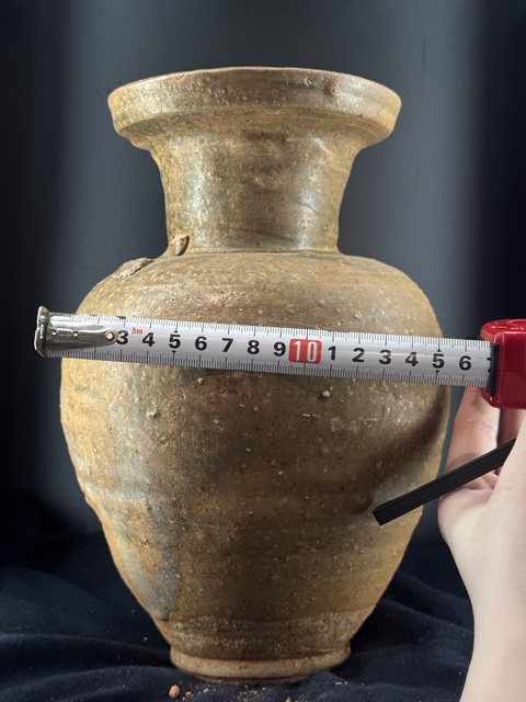 古玩陶瓷青瓷盤口瓶真品鑒賞圖