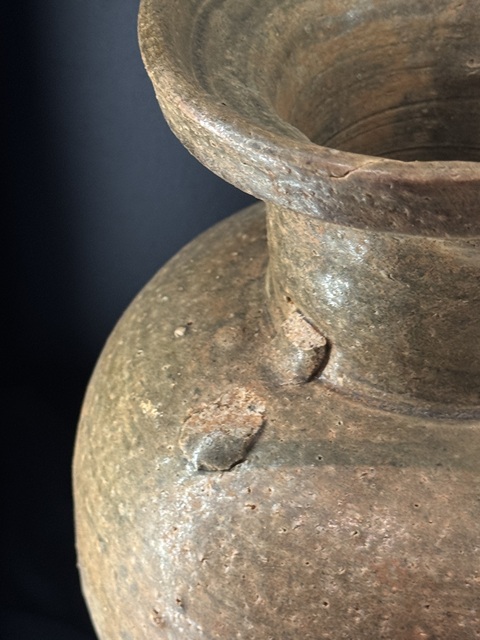古玩陶瓷青瓷盤口瓶真品鑒賞圖