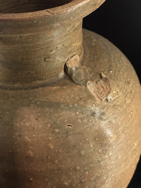 古玩陶瓷青瓷盤口瓶真品鑒賞圖