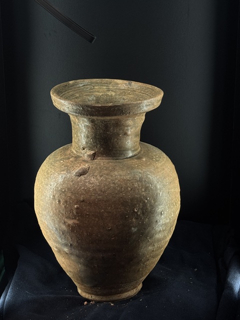 古玩陶瓷青瓷盤口瓶真品鑒賞圖