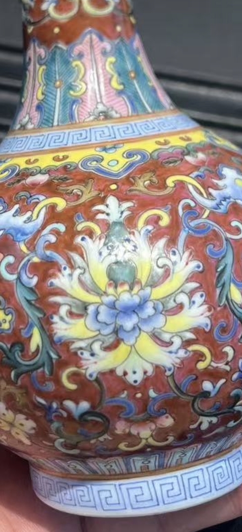 古玩陶瓷民國粉彩真品鑒賞圖
